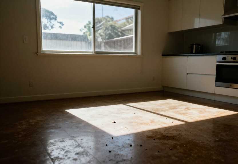 Cockroach infestation in a Riverwood kitchen before treatment